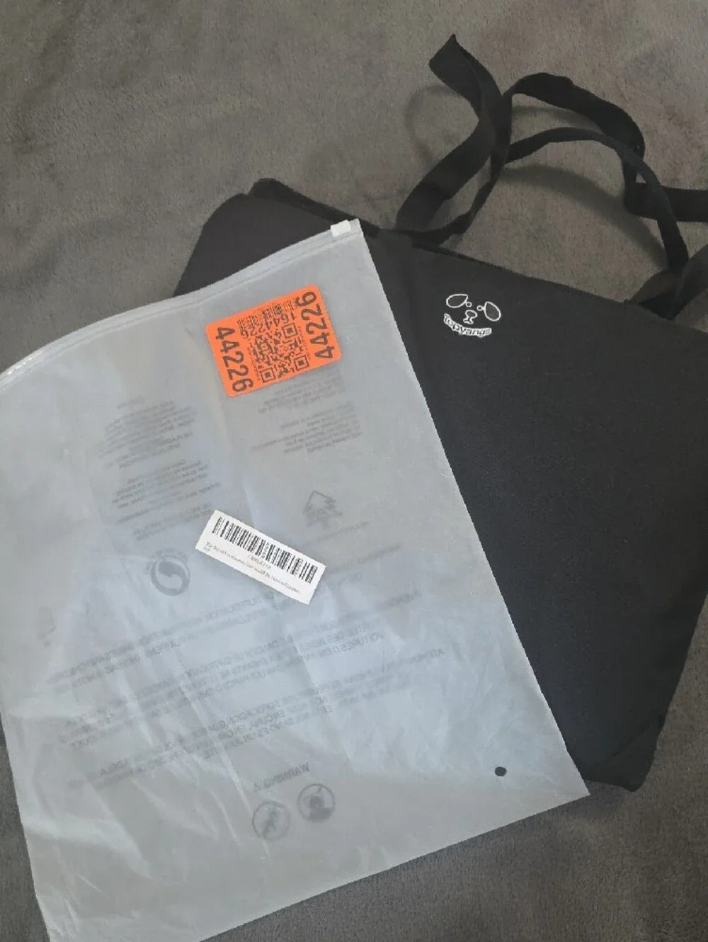 Pet Travel Mat & Tote — Black Dog Bed by